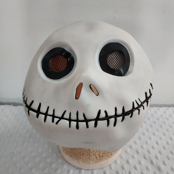 Vintage Halloween Jack Amscan Mask Disney Nightmare Before Christmas Full Face - Picture 1 of 12